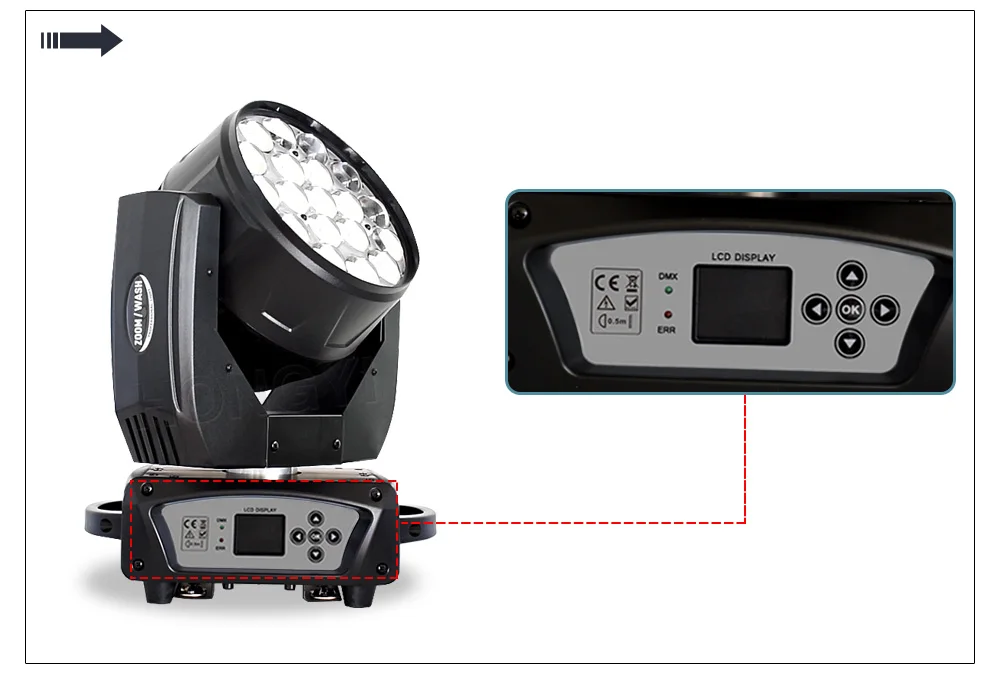 19*12 Вт Led RGBW мыть/зум свет 16 каналов DMX512 движущийся головной свет профессиональное освещение сцены и DJ/вечерние/сценический эффект освещения