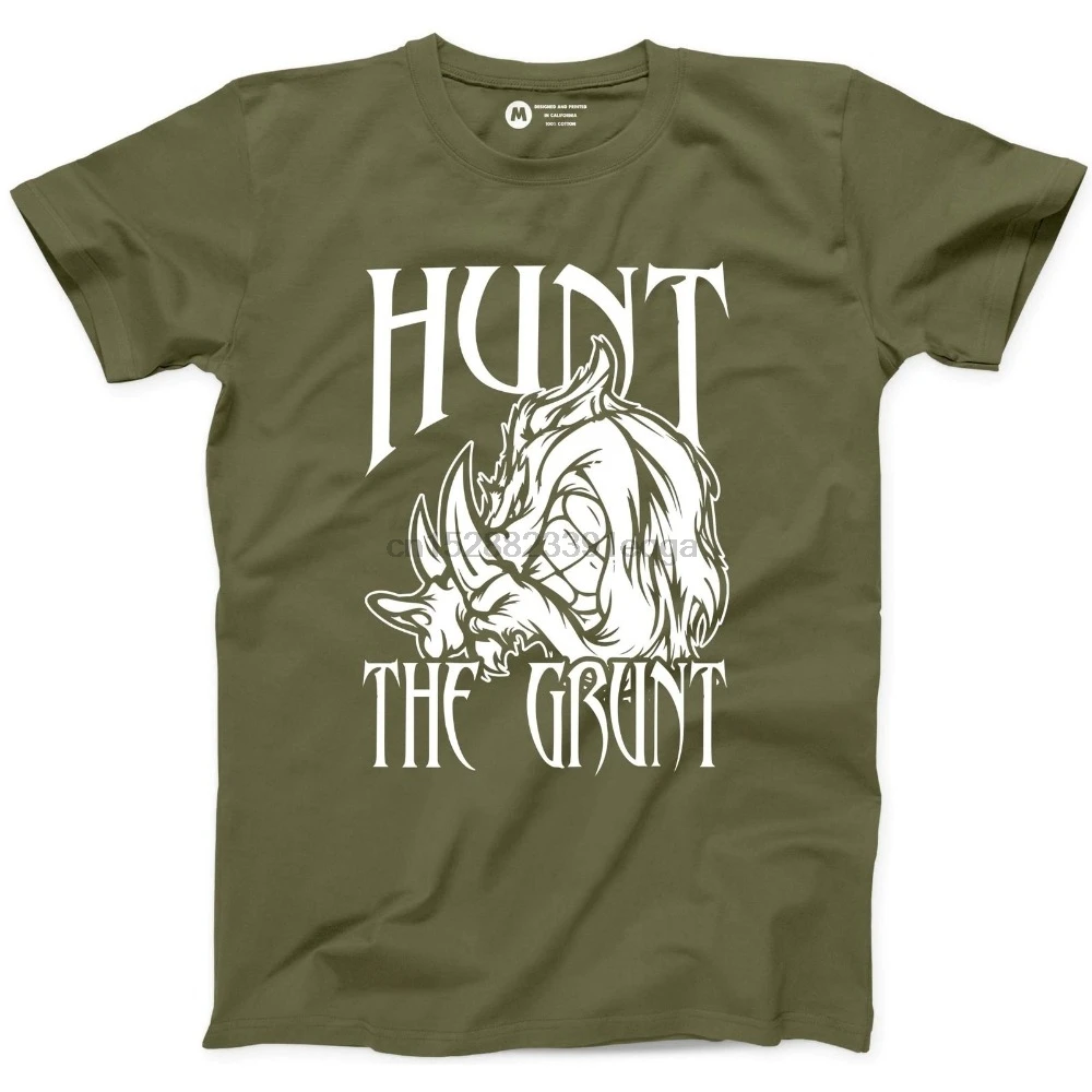 Футболка Hunt The Grunt забавные Модные мужские повседневные футболки для охоты свиней