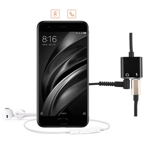 2 в 1 usb type C до 3 5 мм разъем для наушников адаптер huawei Xiaomi redmi Aux аудионаушники с