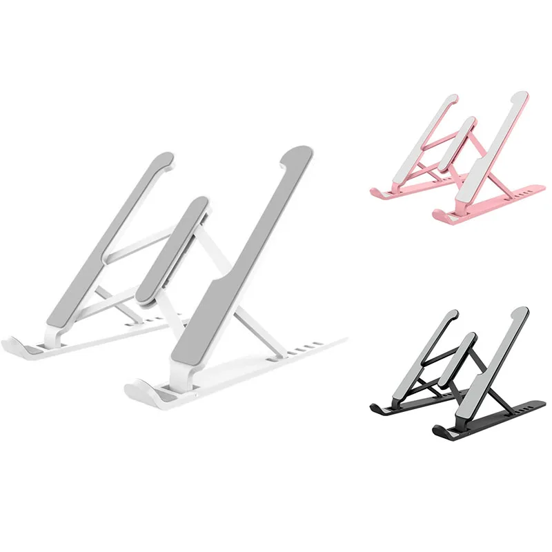 

Laptop Folding Heat Dissipation Lifting Stand Portable Foldable Adjustable Computer Vertical Stand Anti-Skid Stand