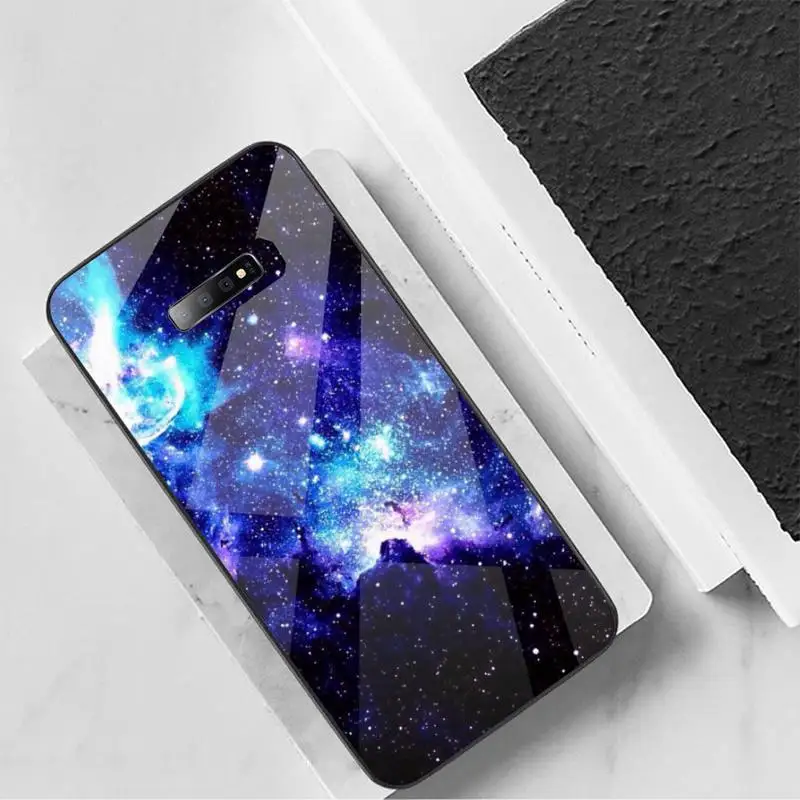 

Starry Sky space universe coque funda cover Phone Case Tempered glass For Samsung S6 S7 edge S8 S9 S10 e plus note8 9 10 pro