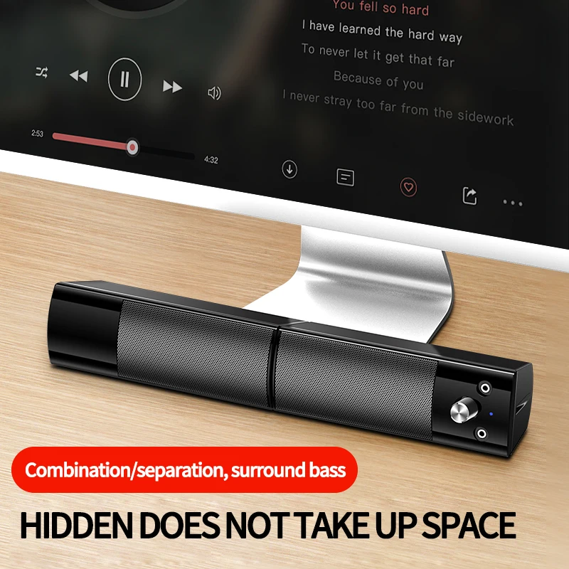 Настольный компьютер Мощные колонки с USB подключением Bluetooth стерео для ноутбука