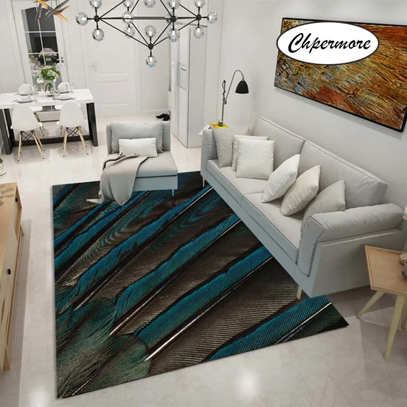 style 11 Chpermore животные мех павлин перо большие ковры перо украшения Татами Коврики Спальня дома Lving комната коврики - Цвет: style 11