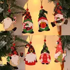 Новый год 2022 Рождество деревянные окрашенные елочные украшения деревянные подвесные украшения для дома подарки Рождество 2021