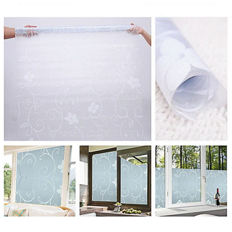 Self Adhesive Film Waterproof PVC Frosted Glass Opaque Window Privacy Sticker Bedroom Bathroom Home Decor 45x100cm | Дом и сад