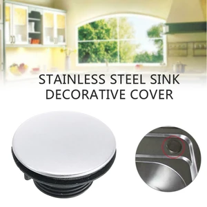 Заглушка для кухонной раковины, отверстие для отверстия 26-40 мм, серебристая заглушка из нержавеющей стали, крышка заглушки