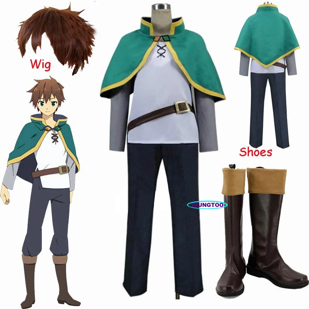 Аниме коносуба благословение Бога на этот чудесный мир Косплей костюмы Satou Kazuma