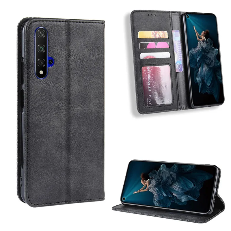 Чехол для Huawei Honor 20 чехол с откидной крышкой и бумажником из искусственной кожи