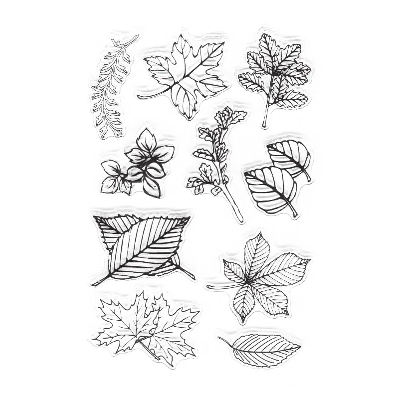 Прозрачные штампы Antumn с листьями альбом для скрапбукинга прозрачные силиконовые