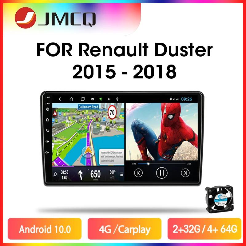 JMCQ Android 10 0 4G 8 ядер автомобиль радио для Renault Duster 2015 2018 мультимедийный видеоплеер 2