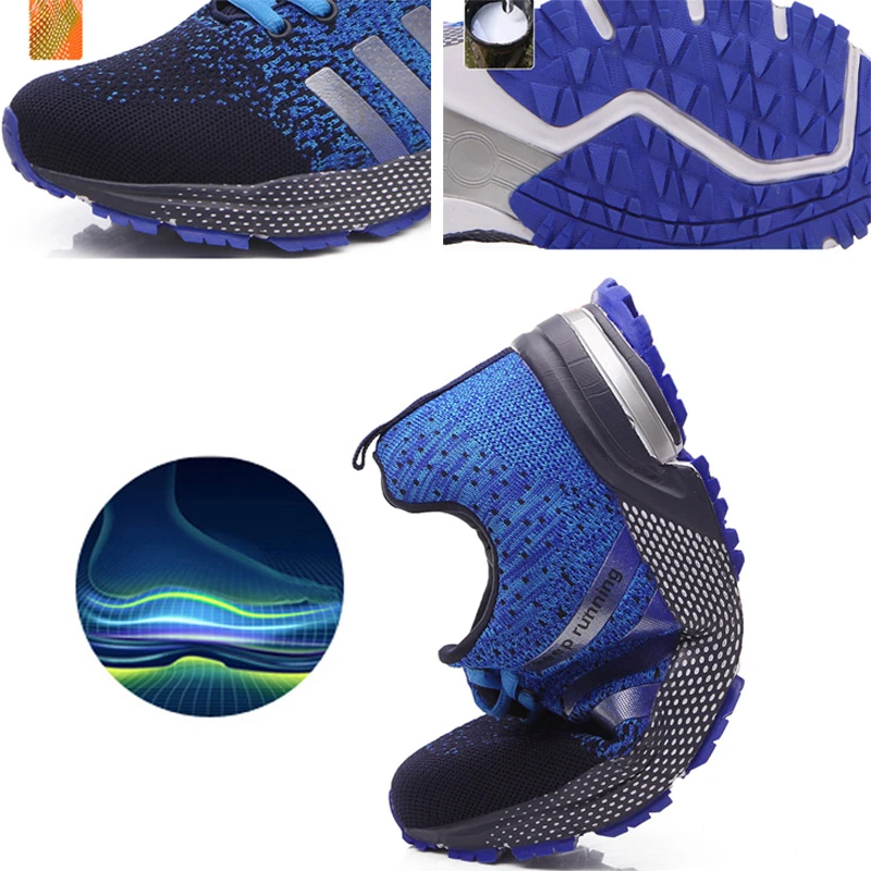 Men's Running Shoes Plus Size 47 Breathable Man Sports Sneakers Lace Up Comfort Casual Walking Shoes Athletic Training Footwear