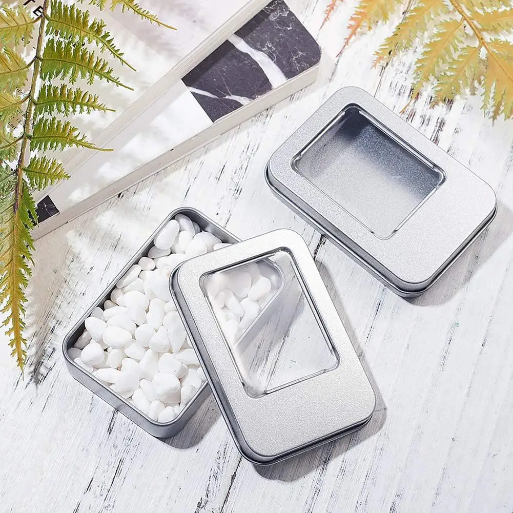 

Metal Tin Box Mini Portable Small Storage Container Corrosion Resistant And Antioxidation Durable Clear Top Design