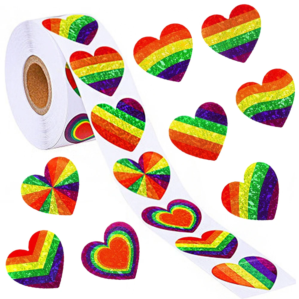 

500 шт., наклейки в форме сердца в виде сердца