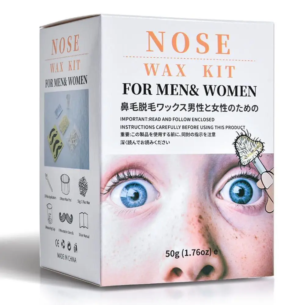 

Nose wax portable hair removal kit men women painless cosmetic wax hair nasal For nose kit removal ear tool nose beads D1N9