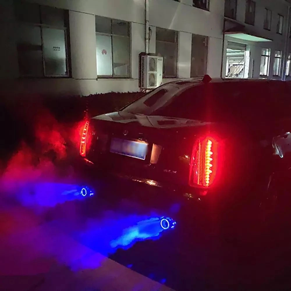 

Car LED exhaust muffler universal tail throat decoration carbon fiber outlet exhaust pipe modification