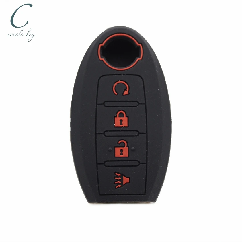 Силиконовый чехол для автомобильного ключа Cocolockey 4 кнопки подходит nissan altima rogue