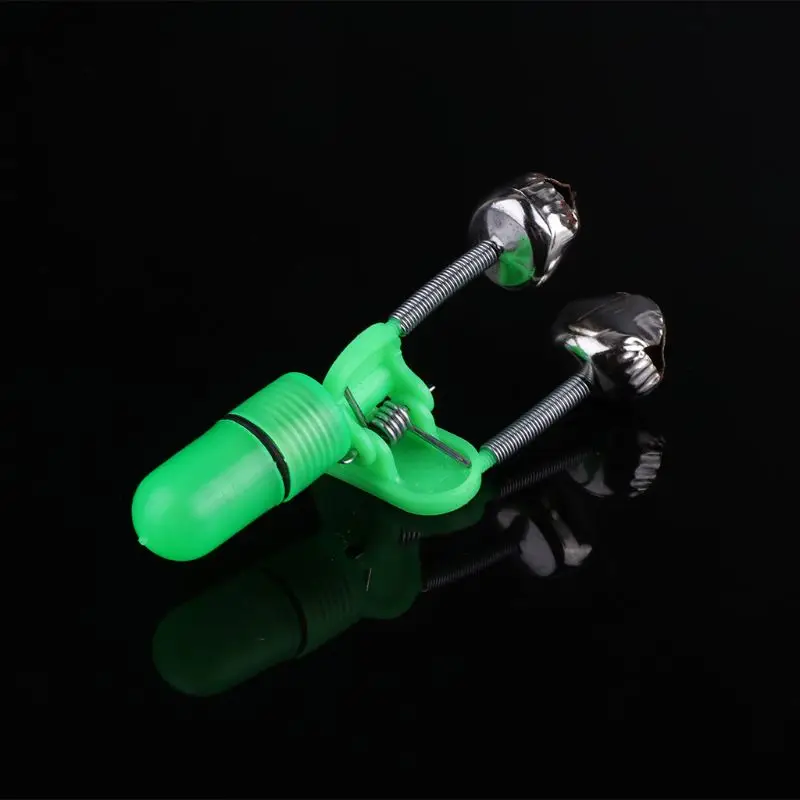 

1pc LED Light Night Fishing Rod Tip Red Twin Bells Ring Fish Bait Alarm