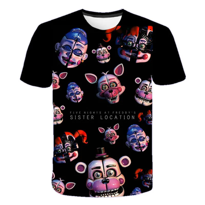 

boys girl clothes tops size 4-14 age t shirt Five Nights at Freddy 3d printed t-shirts kids fashion tshirts FNAF fashion tee