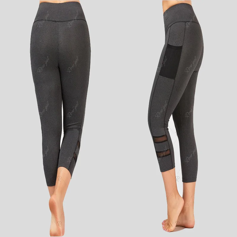 Женская стрейчевая спортивная одежда размера плюс для фитнеса однотонные штаны