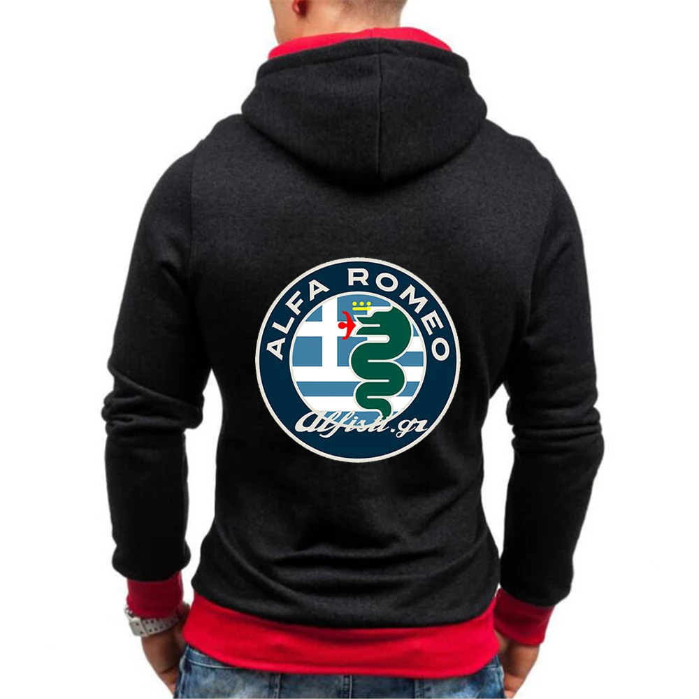 

2021 Men New High Quality Alfa Romeo Logo Thick Hoodie Men Women popular High street Hooded Sweatshirts Casual Pullover Coats