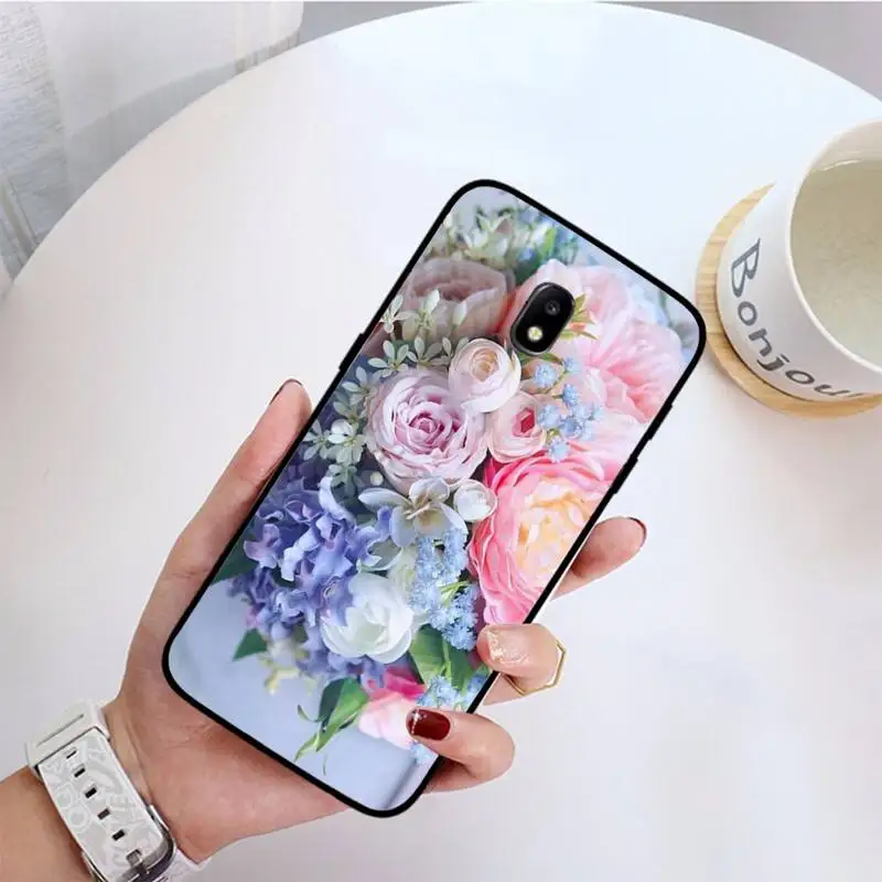 YNDFCNB Purple Peony Flower On the Vase Phone Case For Samsung Galaxy J7 J6 J6PLUS J8 J4 J4Plus J7DUO J7NEO J2 J5 Prime | Мобильные