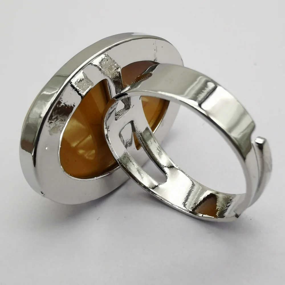 Кольцо на палец из лабрадорита размер 8-9 1 шт