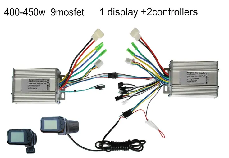 ЖК-дисплей с двумя двигателями 886 + 2 * контроллеры BLDC 24V36V48V60V400W-5000W для