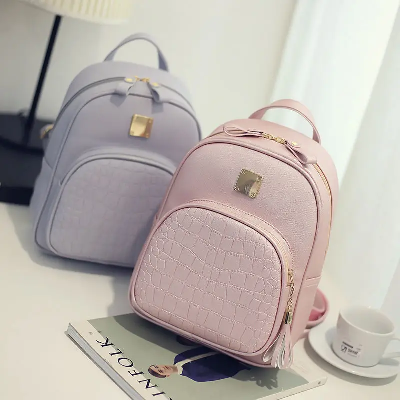 Fashion Women Girls Faux Leather Backpack Rucksack School Bag Travel Handbag 1Pc | Дом и сад