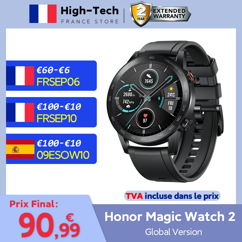 Смарт-часы Honor Magic Watch 2 умные часы с Bluetooth измерением уровня кислорода в крови