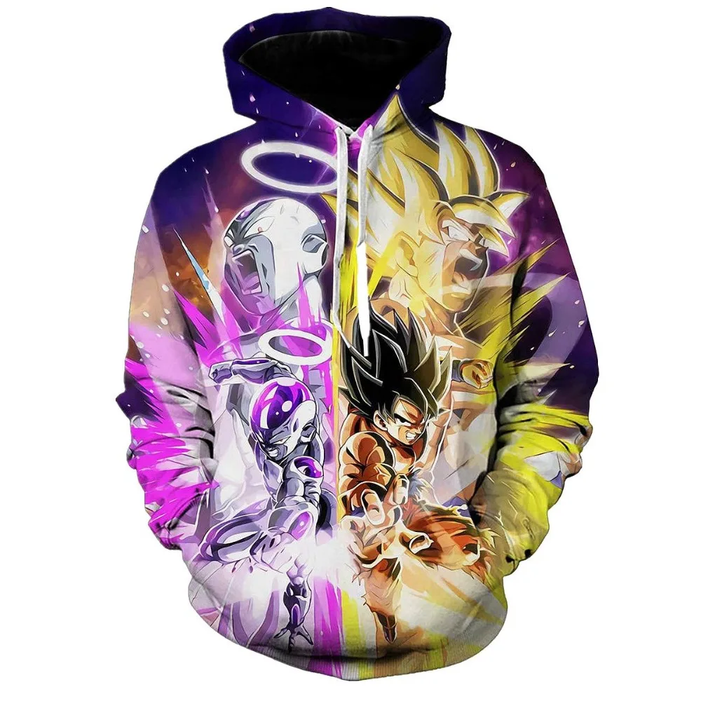 

New Cartoon Hoodies 3D Goku Vegeta Sweatshirt Men Women Funny Tracksuit 2021 Fashion Hoodie Streetwear Casual Men Clothing