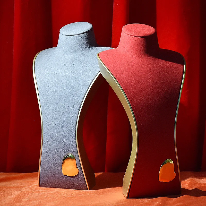 Resin necklace display stand neck portrait model jewelry display window display decoration storage rack