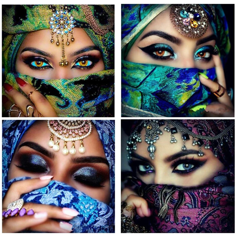 DIY алмазная живопись маскарад красоты глаз Вышивка крестом домашний