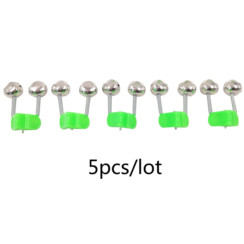 

Fishing Bite Alarms Fishing Rod Bell Rod Clamp Tip Clip Bells Ring Green Fishing Accessory Outdoor Metal fishing tools