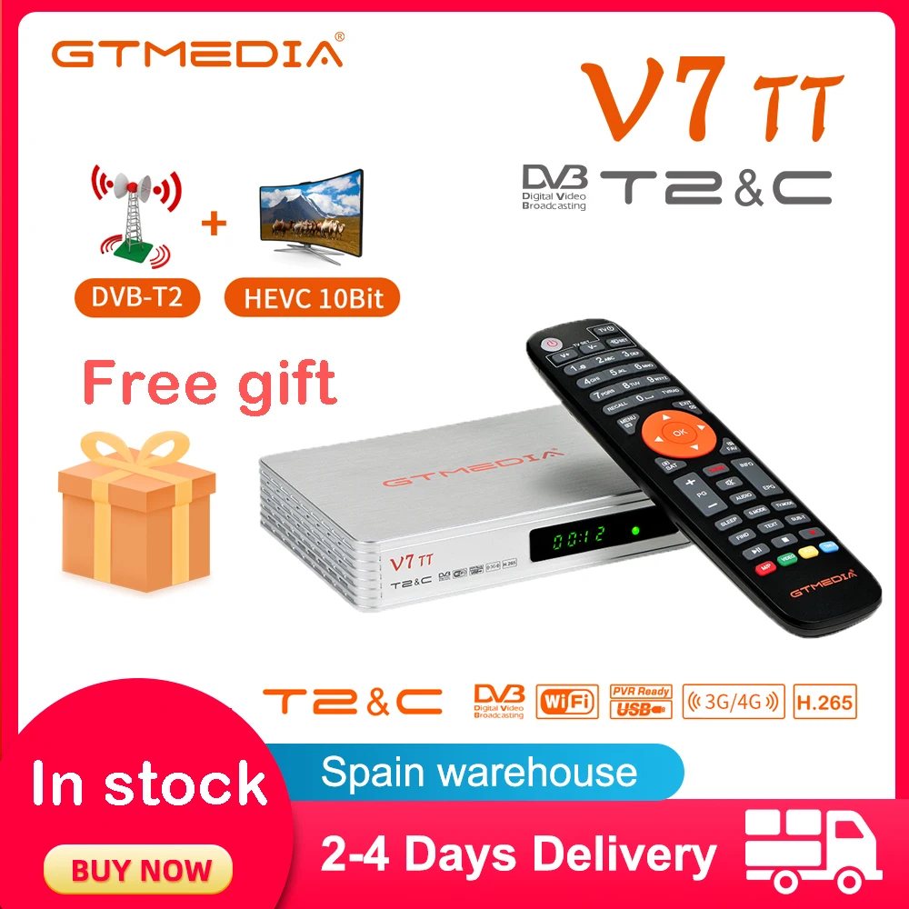 

Спутниковый ресивер GTMEDIA V7 TT, декодер для спутникового телевидения, ресивер для телевизора, цифровой USB Wifi TV Box, прошивка, ТВ-приставка