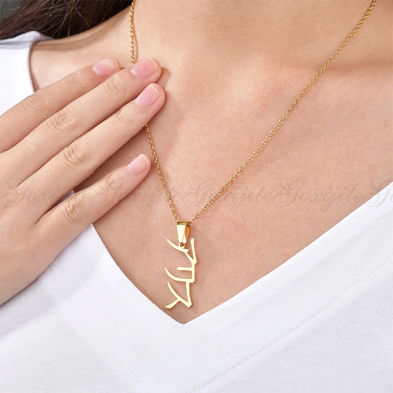 

Goxijite Personalize Japanese Nameplate Necklace Women Men Customize Gold Japanese Name Pendant Necklaces Jewelry Gift