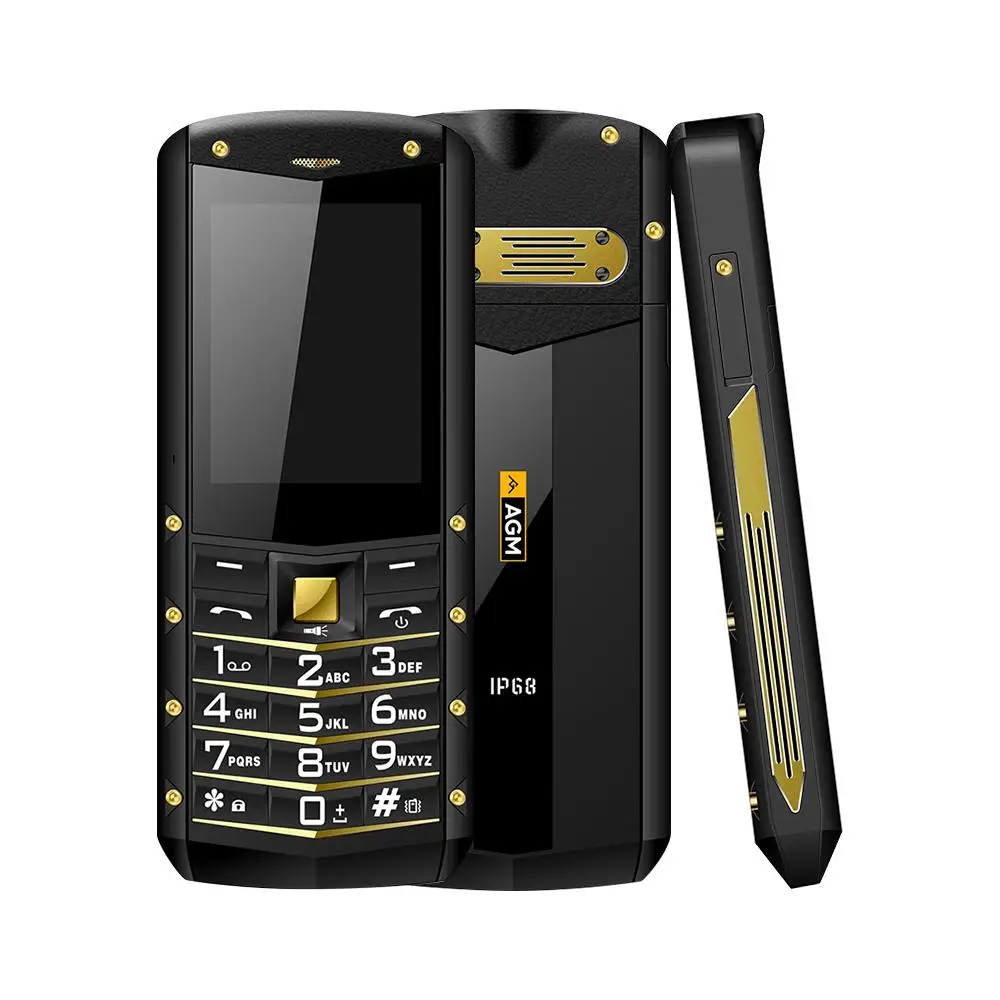 

AGM M2 2.4" Rugged Phone Dual SIM Rear 0.3MP Outdoor Featured Phone IP68 Waterproof Shockproof Flashlight Mobile Phone