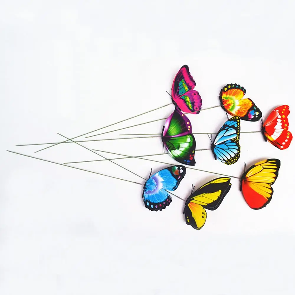 10 шт./лот искусственные украшения для сада в виде бабочек искусственный декор