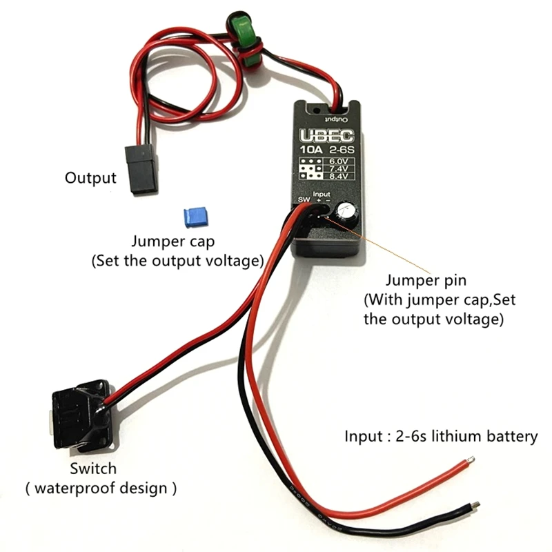Новый водонепроницаемый модуль регулятора напряжения Hobbywing UBEC 10A 2-6S 6 В/7 4 В/8 в