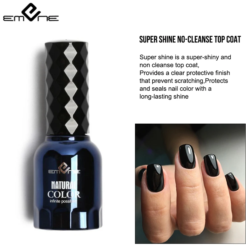 EMENE Base and Top Coat Gel Nail Polish 15ml Transparent Soak Off UV LED Gel Polish Gel Lacquer Nail Art Matt Top Base Primer