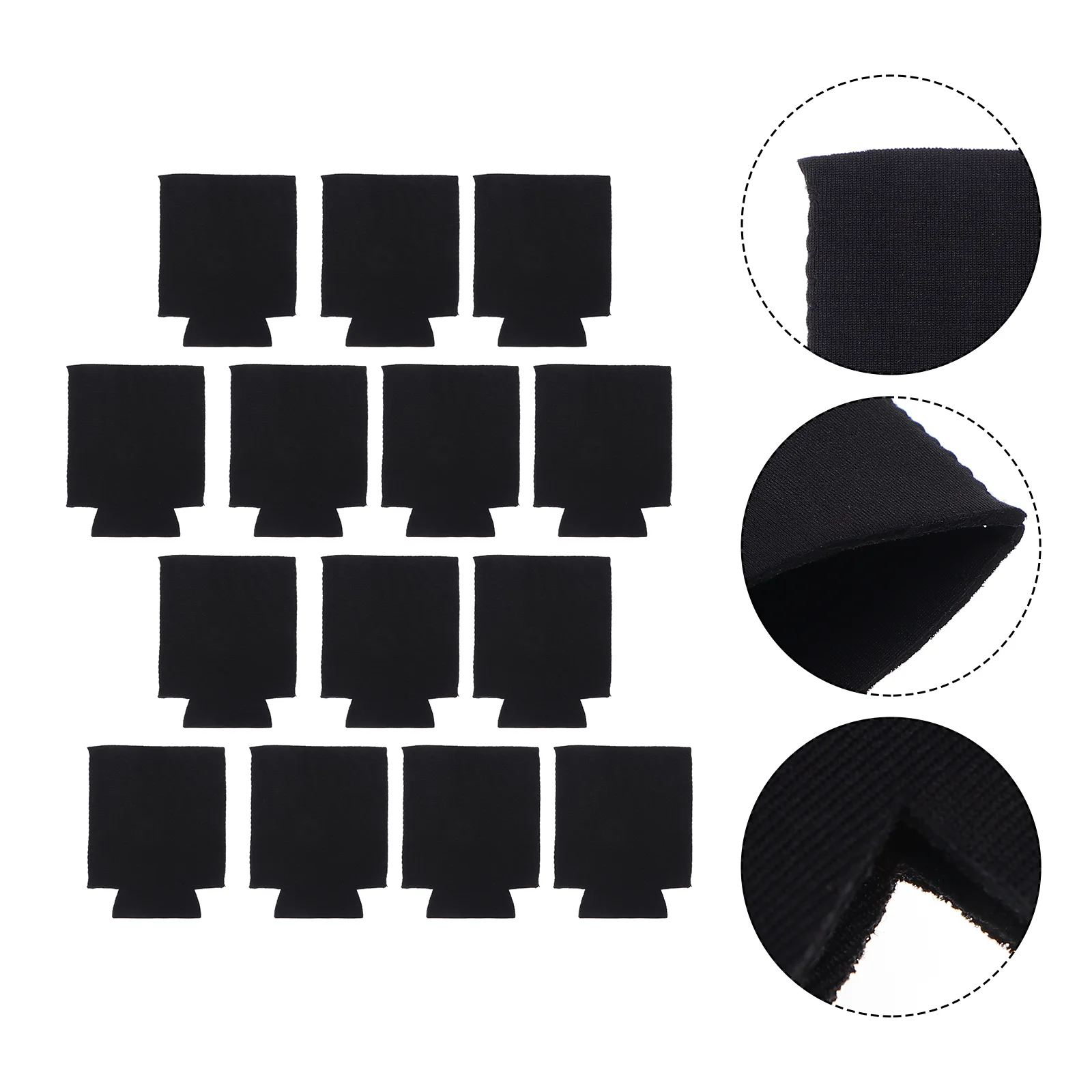 

14Pcs Protective Ring-pull Can Sleeves Beverage Can Covers Bar Supplies (Black)