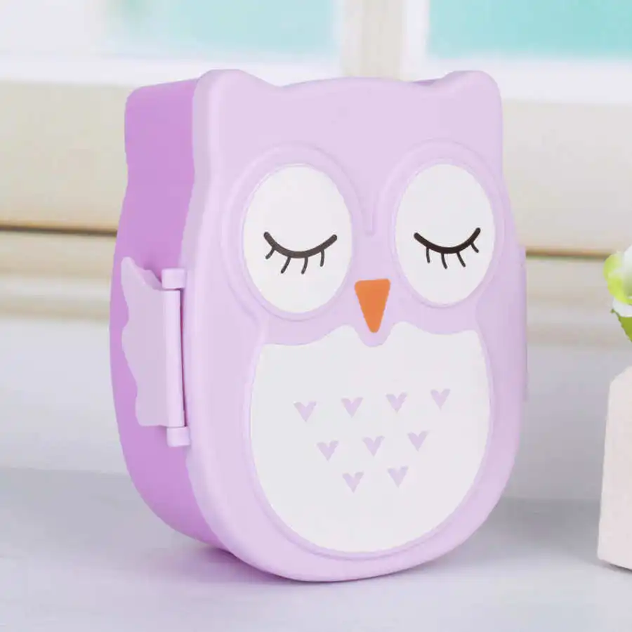Sweetbaby пластиковый портативный мультфильм сова Ланч бокс безопасный контейнер