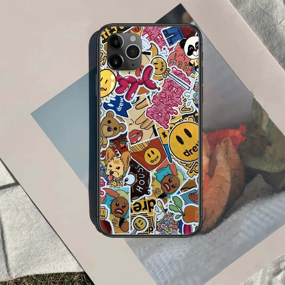 

drew Justin Bieber Phone Case Cover Hull For iphone 5 5s se 2020 6 6s 7 8 12 mini plus X XS XR 11 PRO MAX black Etui Pretty