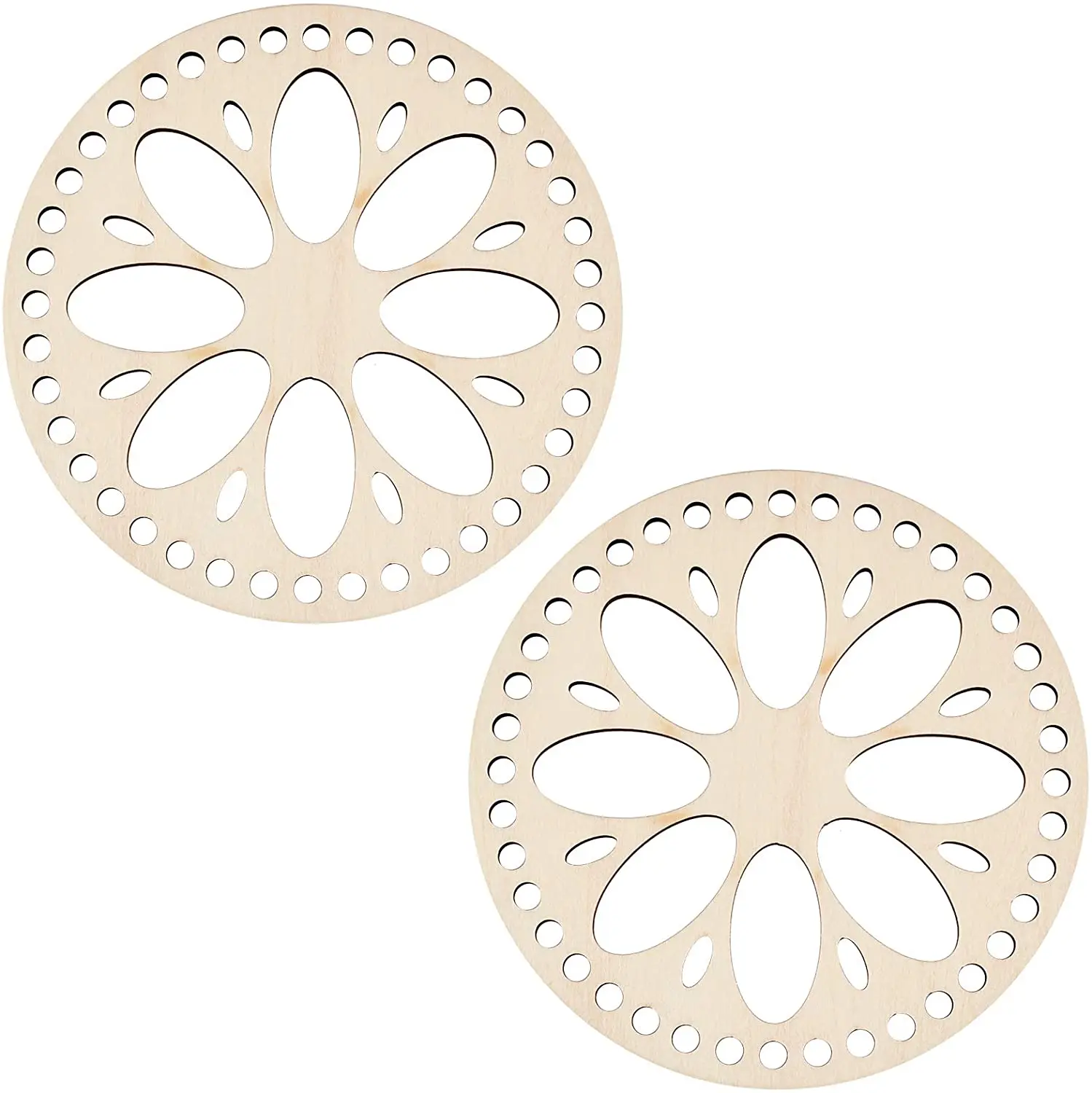 2 шт. Вырезанные из дерева основы для ткачества, вязания, крючком, изготовления деревянных корзин, ремесел и декора для дома.