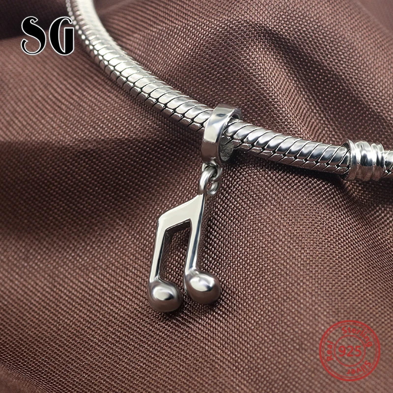 100% Authentic 925 Sterling Silver charms moment Collection Bead Music Notation Charm Fits European Pandora Charms Bracelets | Украшения и