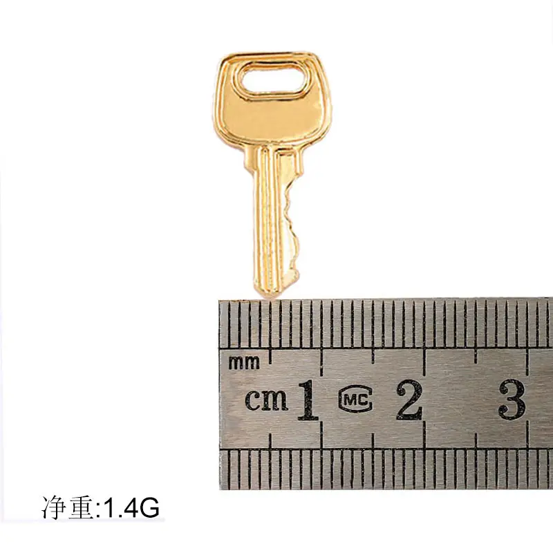 

10Pcs/set 24*12mm Zinc Alloy Mini Key Decoration Charms Pendant Vintage Gold Metal Keys Charm For DIY Earring Crafts Accessories