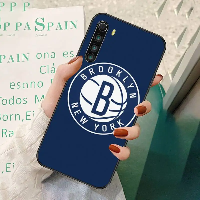 

Brooklyn Nets Black TPU Phone Case For Redmi 7 8 9 A K20 30 Pro Note 8 9 Pro 9s