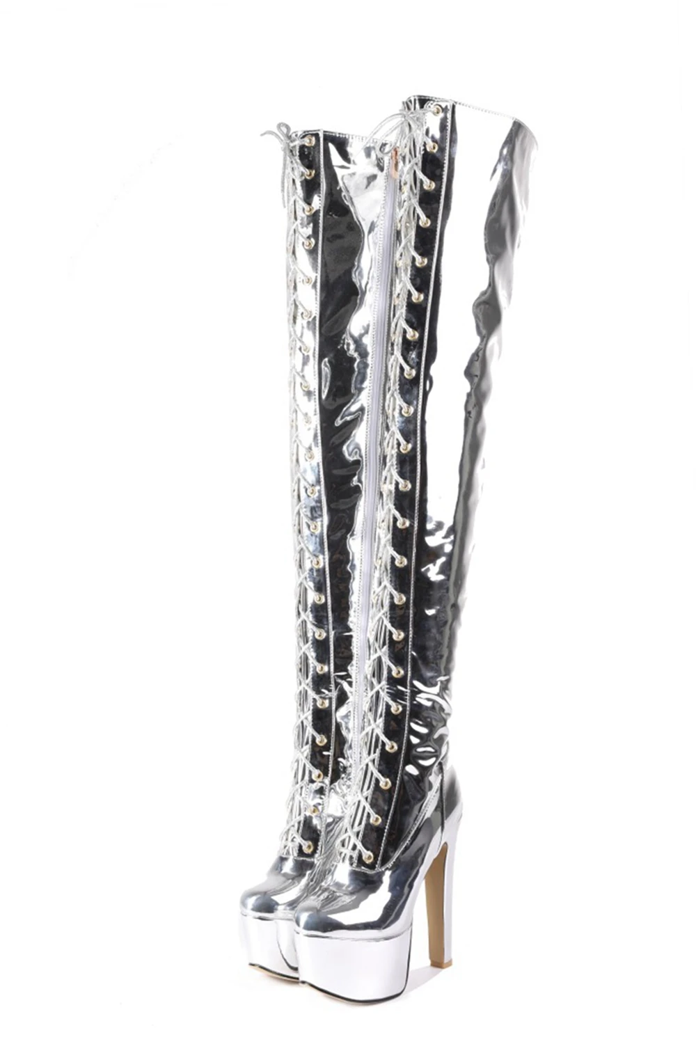 Женские зимние ботинки на высоком каблуке 15 см 8-35 | Обувь