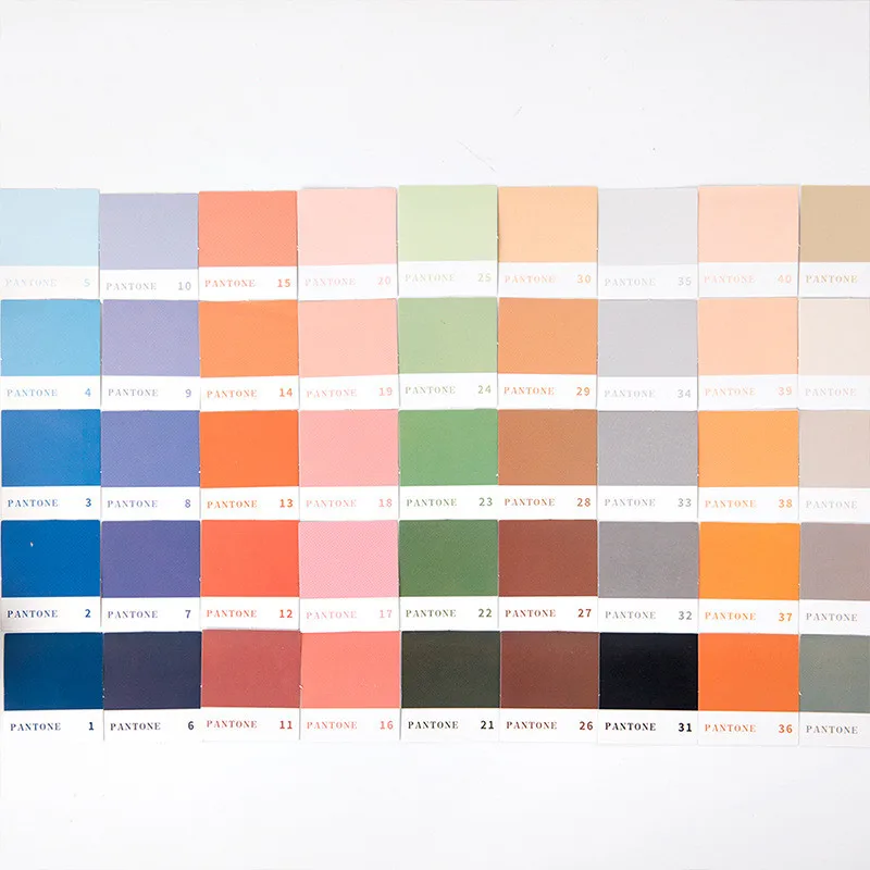 45 шт Pantone цвет квадратный милый мультфильм бумажный стикер для канцелярских товаров для школы офиса поставка Детский подарок игрушка телефон календарь декоративные