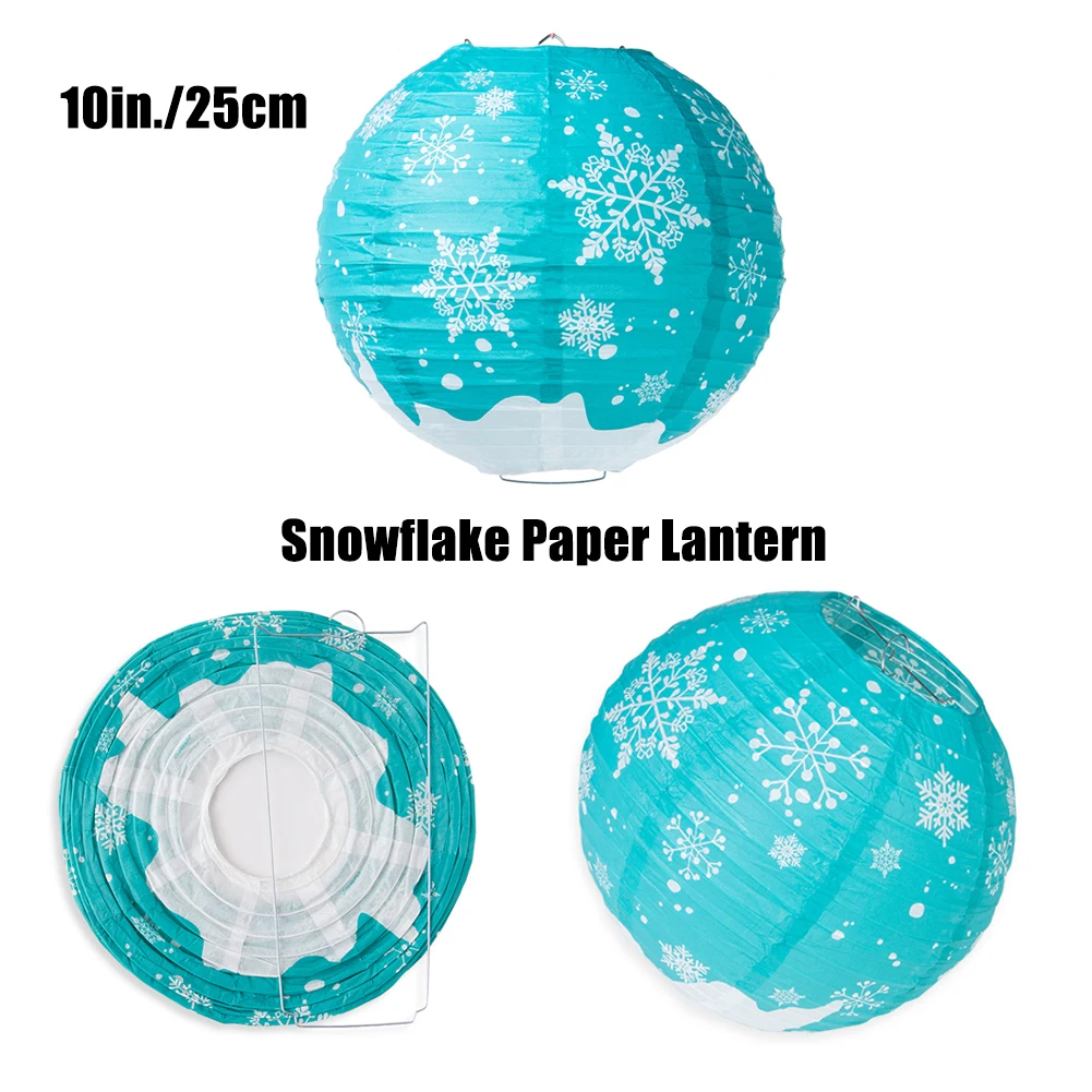 Let it Snow Party Decorations Lanterns Balloons Photo props Banner Winter Wonderland Snowflake Christmas Decor