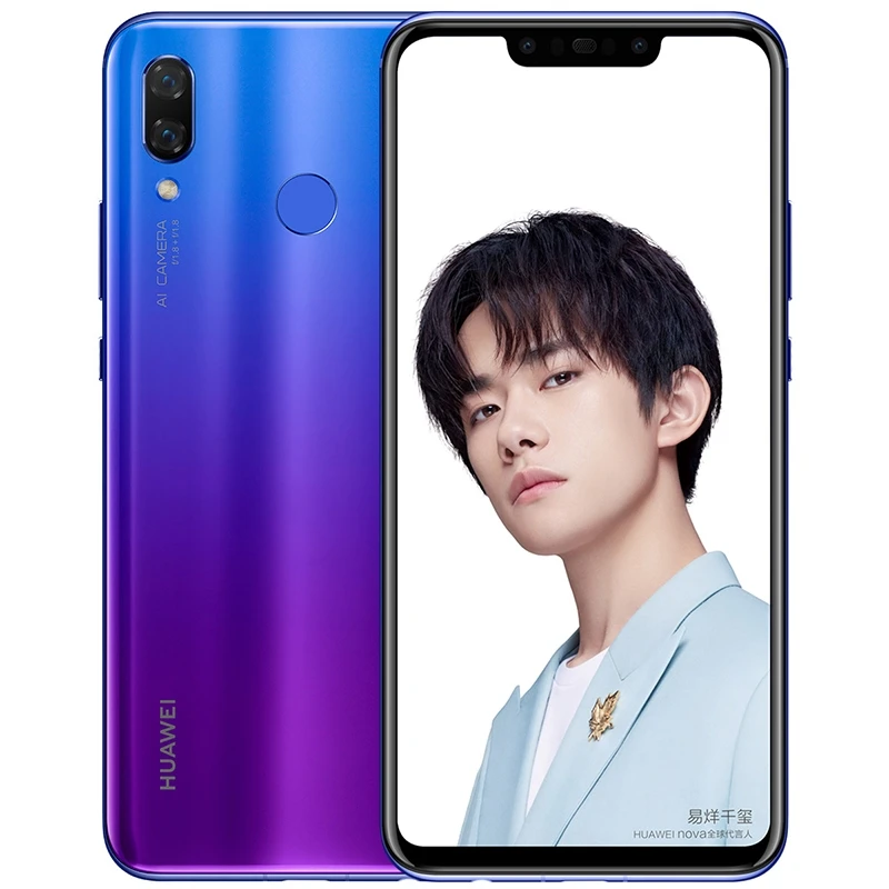 Huawei Nova 3 с глобальной версией 6 ГБ 128 смартфон 24 МП двойная камера s фронтальная